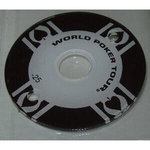 World Poker Tour Pinball Machine Promo Plastic Original NOS Black #25